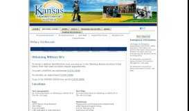 
							         Military IDs/Records - Kansas Adjutant General's Department								  
							    