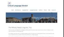 
							         Military Language Jobs - Critical Language Mentor								  
							    