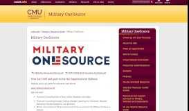 
							         Military OneSource | Central Michigan University								  
							    