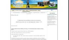 
							         Military Records - Kansas Adjutant General's Department								  
							    