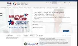 
							         Military Spouse Employment Partnership Job Search | MSEP - MySECO								  
							    