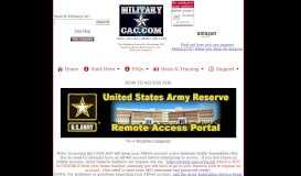 
							         MilitaryCAC's support to the Army Reserve Remote Access Portal (RAP)								  
							    