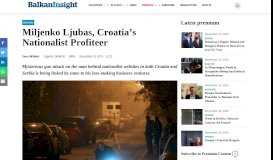 
							         Miljenko Ljubas, Croatia's Nationalist Profiteer | Balkan Insight								  
							    