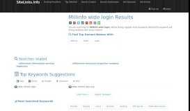 
							         Millinfo wide login Results For Websites Listing - SiteLinks.Info								  
							    