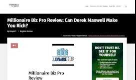 
							         Millionaire Biz Pro Review: Can Derek Maxwell Make You Rich?								  
							    