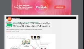 
							         Millions of dynamic DNS users suffer after Microsoft seizes No-IP ...								  
							    