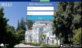 
							         Mills College Portal								  
							    
