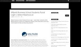 
							         Milpark Business School Students Portal Login | www.milpark ...								  
							    