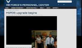 
							         MilPDS upgrade begins > Air Force's Personnel Center ...								  
							    