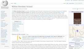 
							         Milton Hershey School - Wikipedia								  
							    