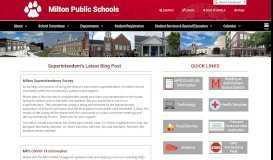 
							         Milton Public Schools: Home								  
							    