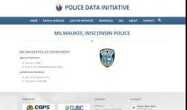 
							         Milwaukee, Wisconsin Police - Police Data Initiative								  
							    