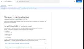 
							         Mimecast cloud application - G Suite Admin Help - Google Help								  
							    