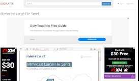 
							         Mimecast Large File Send - PDF - DocPlayer.net								  
							    