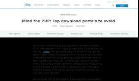 
							         Mind the PUP: Top download portals to avoid | Emsisoft | Security Blog								  
							    