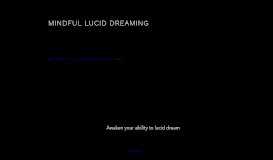 
							         Mindful Lucid Dreaming								  
							    