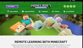 
							         Minecraft: Education Edition: Homepage								  
							    