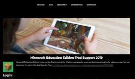 
							         Minecraft Education Edition iPad Support 2019 - Blog								  
							    