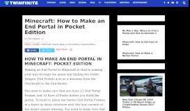
							         Minecraft: How to Make an End Portal in Pocket Edition - Twinfinite								  
							    