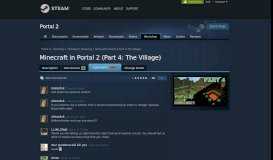 
							         Minecraft in Portal 2 (Part 4: The Village ... - Steam Community								  
							    