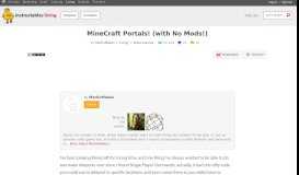 
							         MineCraft Portals! (with No Mods!): 10 Steps								  
							    