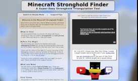 
							         Minecraft Stronghold Finder								  
							    