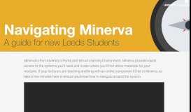 
							         Minerva Support : Getting Started - University of Leeds								  
							    