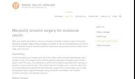 
							         Minimally Invasive Surgery | Medford Oregon - Rogue Valley Urology								  
							    