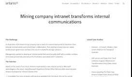
							         Mining company intranet transforms internal communications ...								  
							    