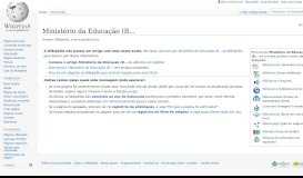 
							         Ministério da Educação (Brasil) – Wikipédia, a enciclopédia livre								  
							    