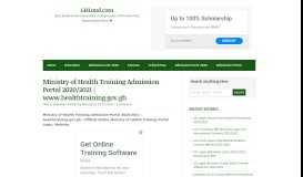 
							         Ministry of Health Training Admission Portal – www.healthtraining.gov ...								  
							    