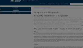 
							         Minnesota air quality - MN Public Health Data Access portal - MN Data								  
							    