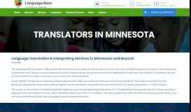 
							         Minnesota and beyond - The Language Banc								  
							    