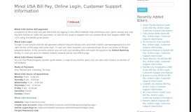 
							         Minol USA Bill Pay, Online Login, Customer Support Information								  
							    