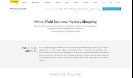 
							         Mintel Field Services: Mystery Shopping | Mintel.com								  
							    