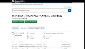 
							         MINTRA TRAINING PORTAL LIMITED - Filing history (free information ...								  
							    