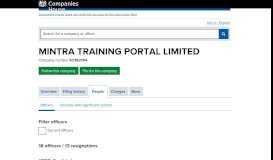 
							         MINTRA TRAINING PORTAL LIMITED - Officers (free information from ...								  
							    