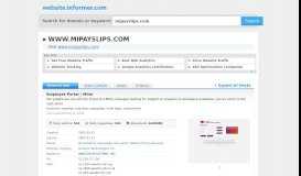 
							         mipayslips.com at WI. Mitie - Online Payslips - Website Informer								  
							    