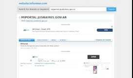 
							         miportal.jusbaires.gov.ar at Website Informer. MiPortal. Visit Mi Portal ...								  
							    
