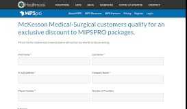 
							         MIPSPRO McKesson Sales Rep Portal - Healthmonix								  
							    