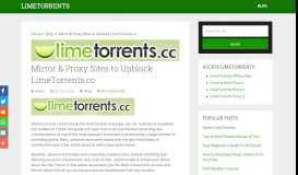 
							         Mirror & Proxy Sites to Unblock LimeTorrents.cc - LimeTorrents								  
							    