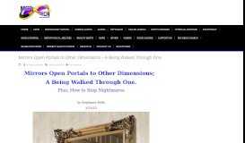 
							         Mirrors Open Portals to Other Dimensions - A Being Walked Through ...								  
							    