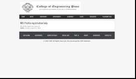 
							         MIS Profile registration help | College of Engineering ... - CoEP								  
							    