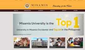 
							         Misamis University - Philippines								  
							    