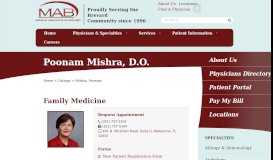 
							         Mishra, Poonam | Medical Associates of Brevard								  
							    