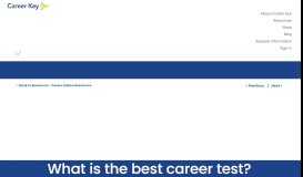 
							         Misleading Career Tests - Career Key								  
							    