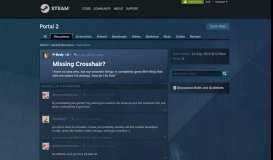 
							         Missing Crosshair? :: Portal 2 General Discussions - Steam Community								  
							    