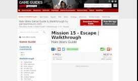 
							         Mission 15 - Escape | Walkthrough Halo Wars Guide - Game Guides								  
							    