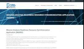 
							         Mission Analysis Readiness Resource Synchronization Application ...								  
							    