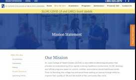 
							         Mission Statement - St. Louis College of Health Careers								  
							    
